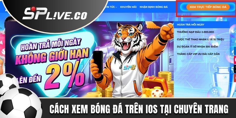 Cách xem bóng đá chuẩn trên iOS tại chuyên trang